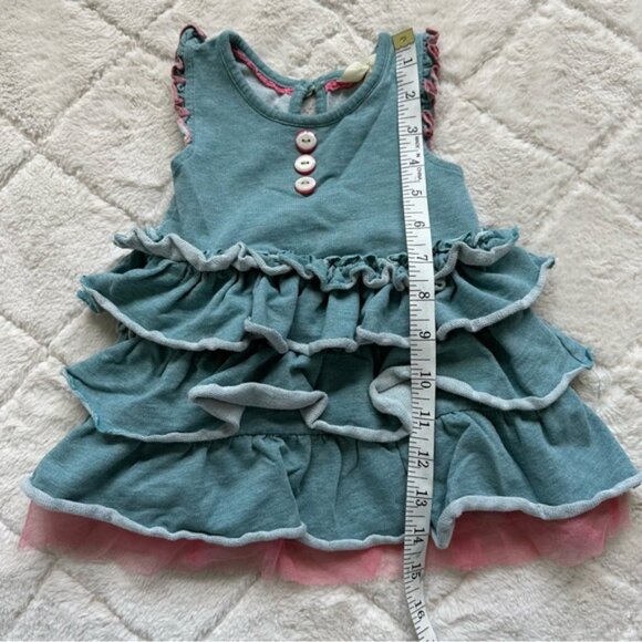 Matilda Jane | Blue Ruffle Little Sprite Dress | Size 6-12 Months - Picture 10 of 10